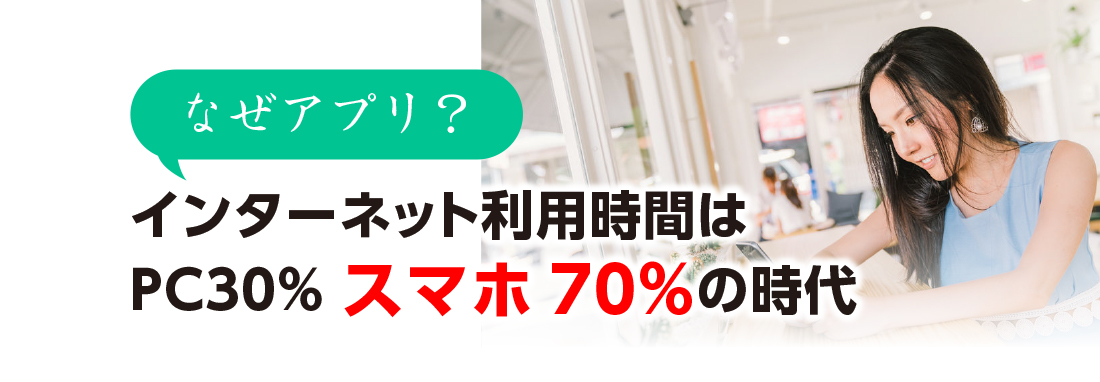 70%の人がスマホから見ています